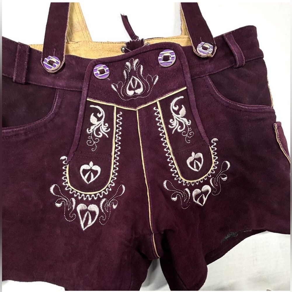 Women’s Traditional Oktoberfest Lederhosen - Suede Leather